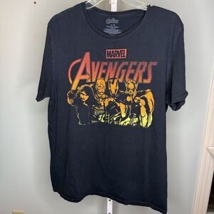 Marvel the Avengers Men's Graphic T-Shirt Large Size, 100% Cotton Black